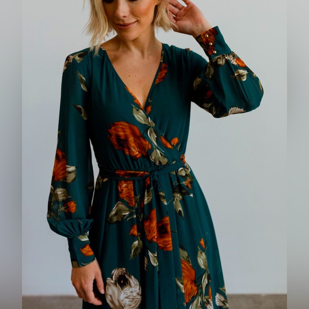 Baltic Born Lydia Dress in Deep Topaz Floral